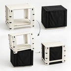 Mounting the extra side table on a closed Camping Box